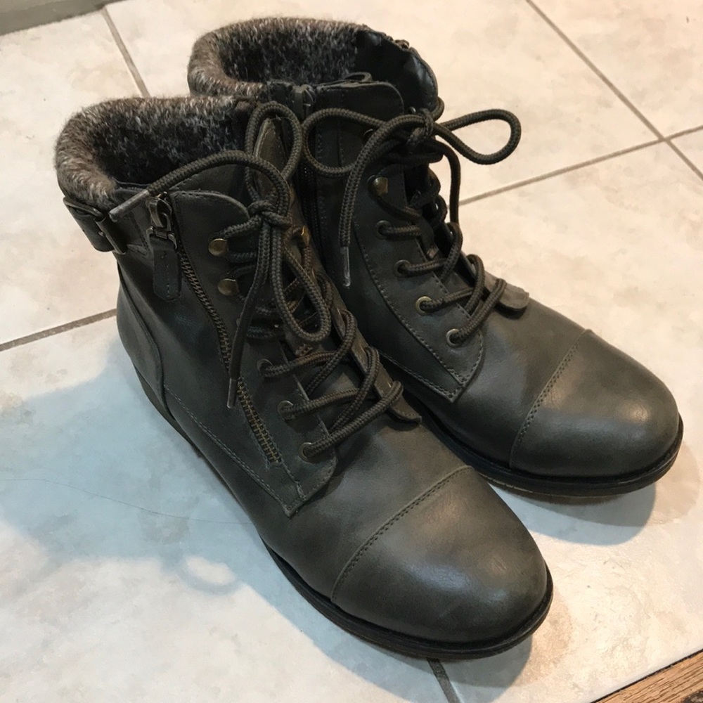 Olive Green Combat Boots